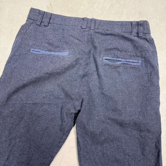 Bustle Clothing Flannel Pants Cotton Trousers Made in Canada Blue W30xL32 - Picture 6 of 7
